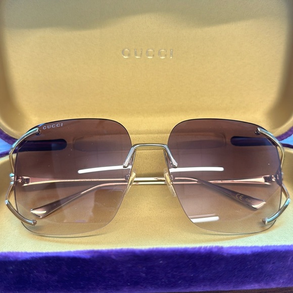Gucci Accessories - Gucci Sunglasses Gold Frames